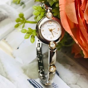 Gruen Two Toned Watch with 10 Cz’s Stones Bracelet